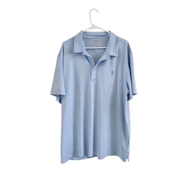 IZOD Golf Short Sleeve Stretch Polo Shirt Collared Pullover Blue Size  XXL - Picture 1 of 7
